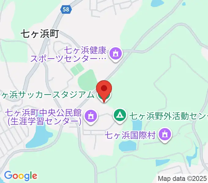七ヶ浜サッカースタジアムの地図