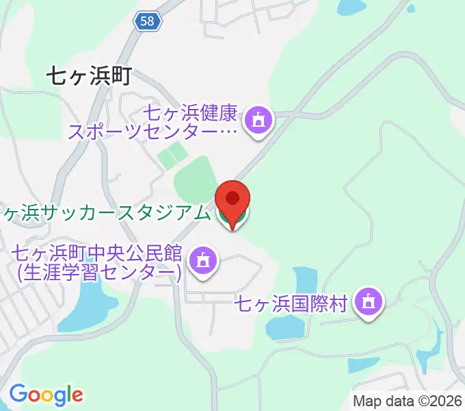 七ヶ浜サッカースタジアムの地図