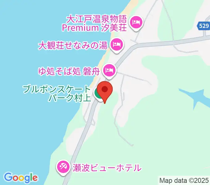 ブルボンスケートパーク村上の地図