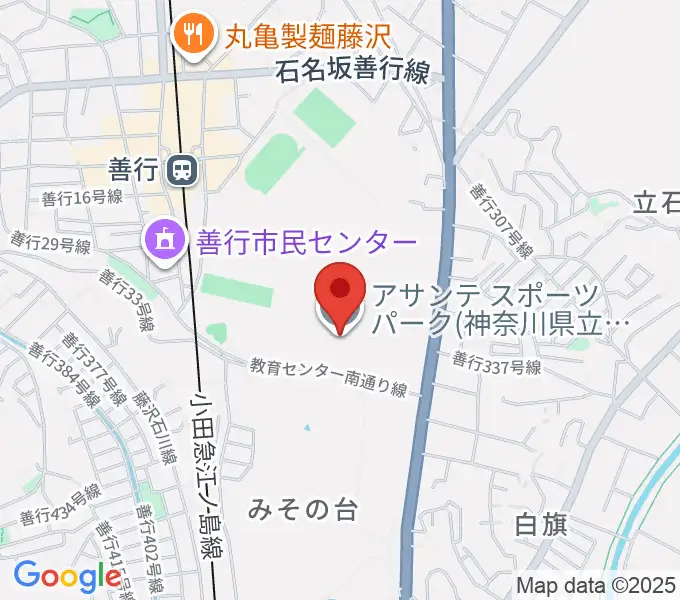 アサンテスポーツパーク・スポーツアリーナの地図