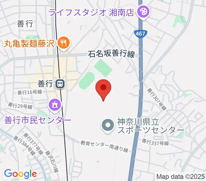 アサンテスポーツパーク陸上競技場の地図