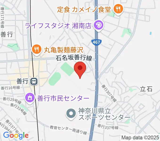 アサンテスポーツパーク球技場の地図