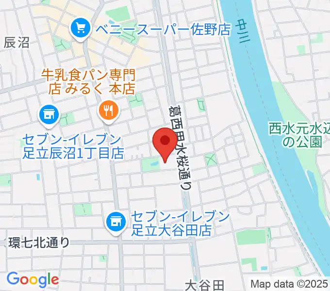 足立区立郷土博物館の地図
