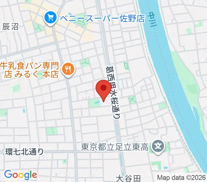 足立区立郷土博物館の地図