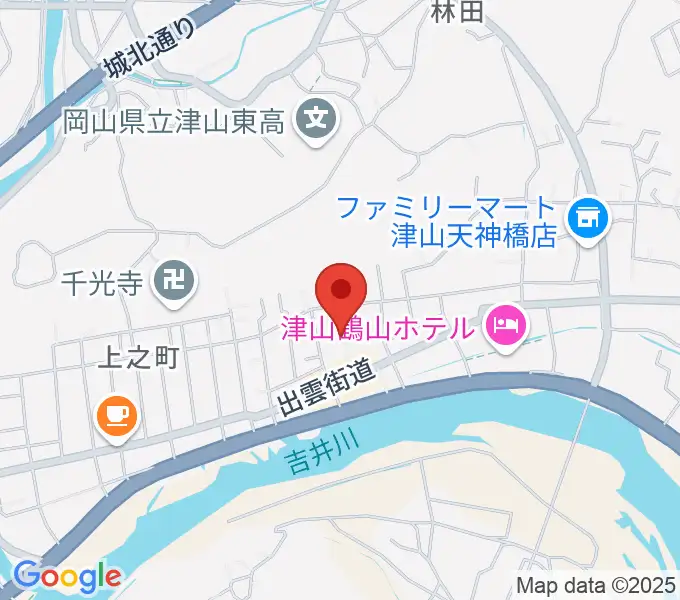 津山洋学資料館の地図