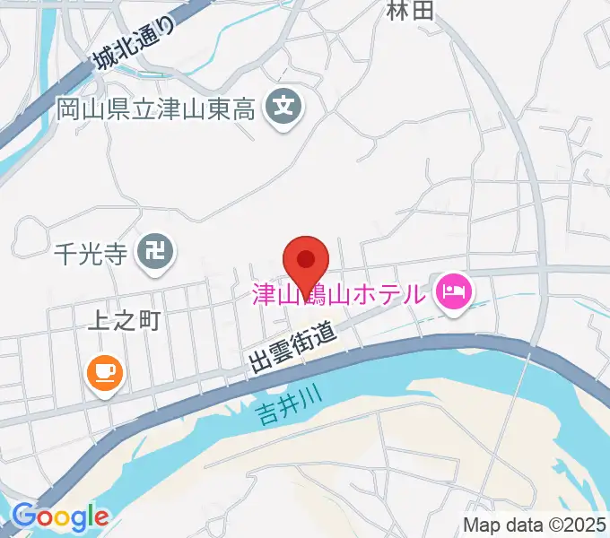 津山洋学資料館の地図