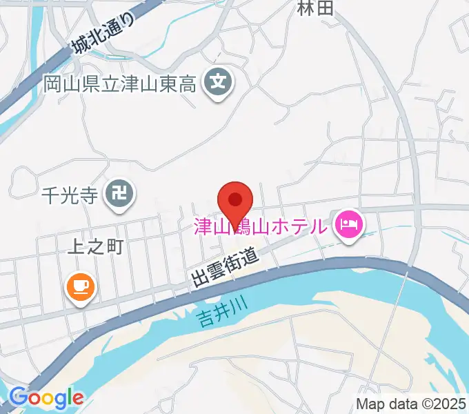 津山洋学資料館の地図