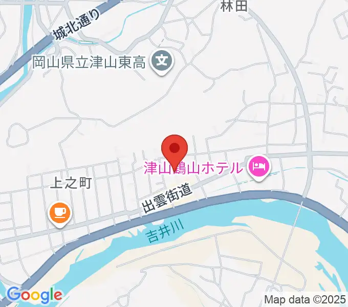 津山洋学資料館の地図