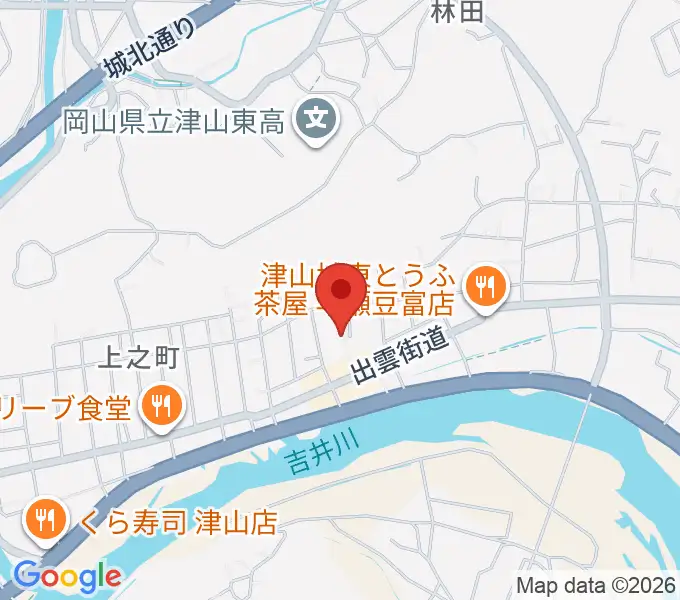 津山洋学資料館の地図