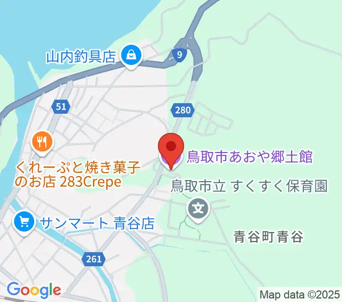 鳥取市あおや郷土館の地図