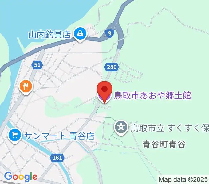鳥取市あおや郷土館の地図