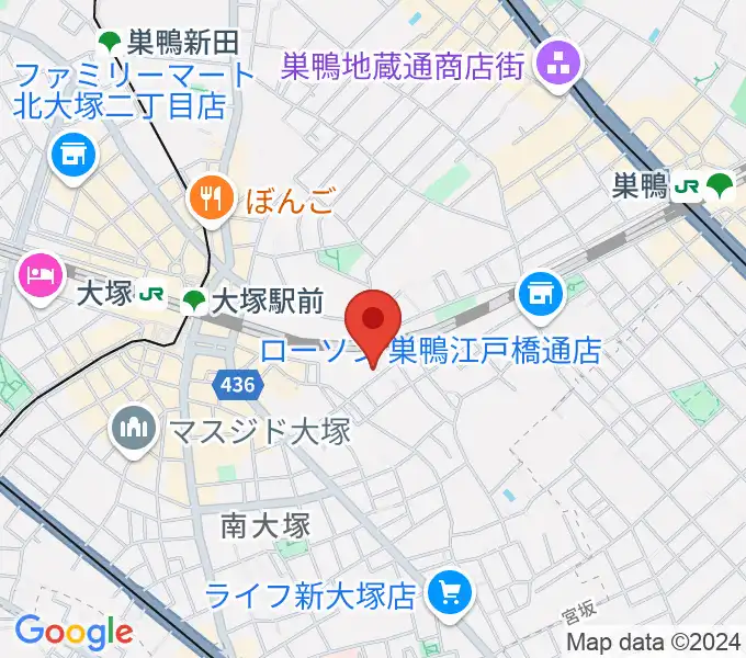 マザーハウス レコーディングスタジオの地図