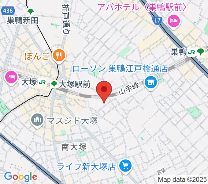 マザーハウス レコーディングスタジオの地図