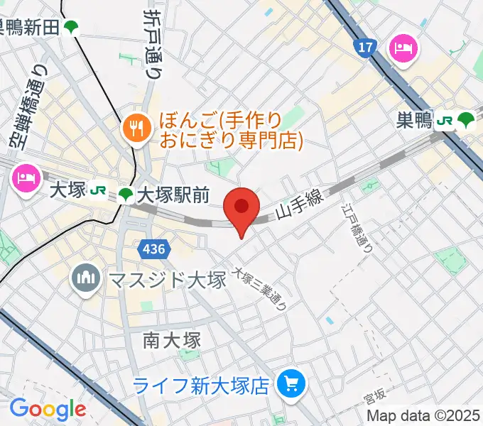 マザーハウス レコーディングスタジオの地図