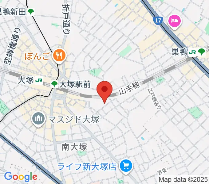 マザーハウス レコーディングスタジオの地図