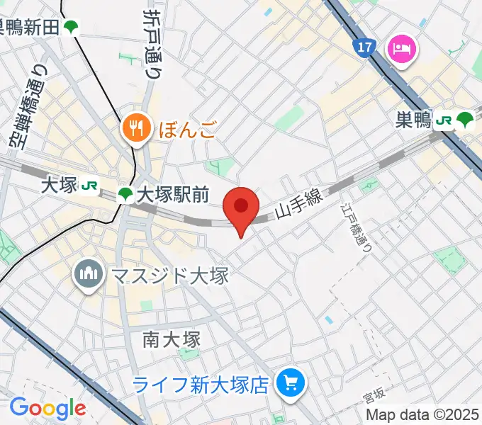 マザーハウス レコーディングスタジオの地図