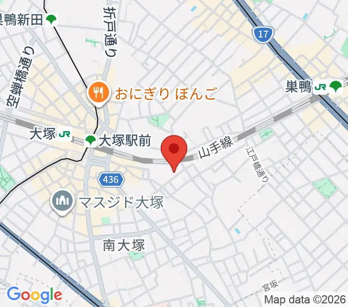 マザーハウス レコーディングスタジオの地図