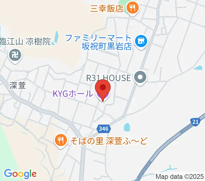 KYGホールの地図