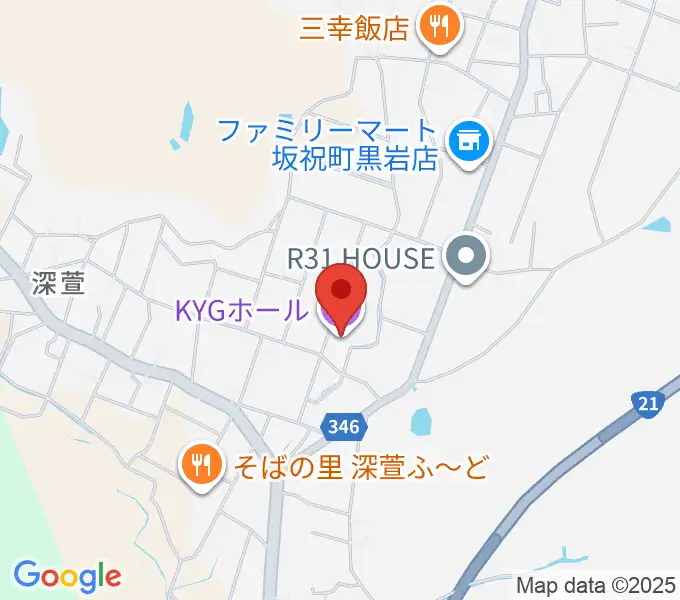 KYGホールの地図