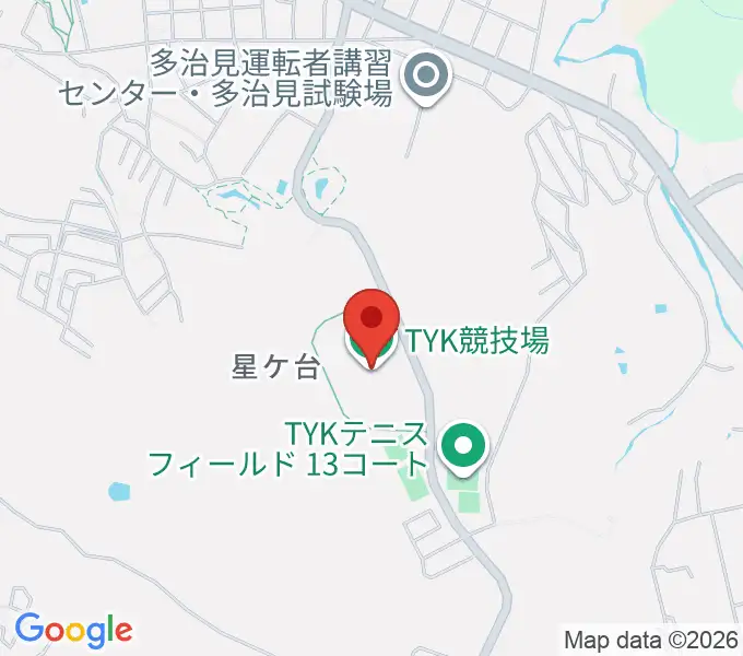 TYK競技場の地図