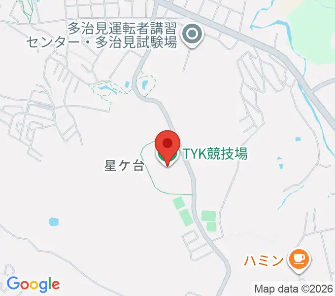 TYK競技場の地図