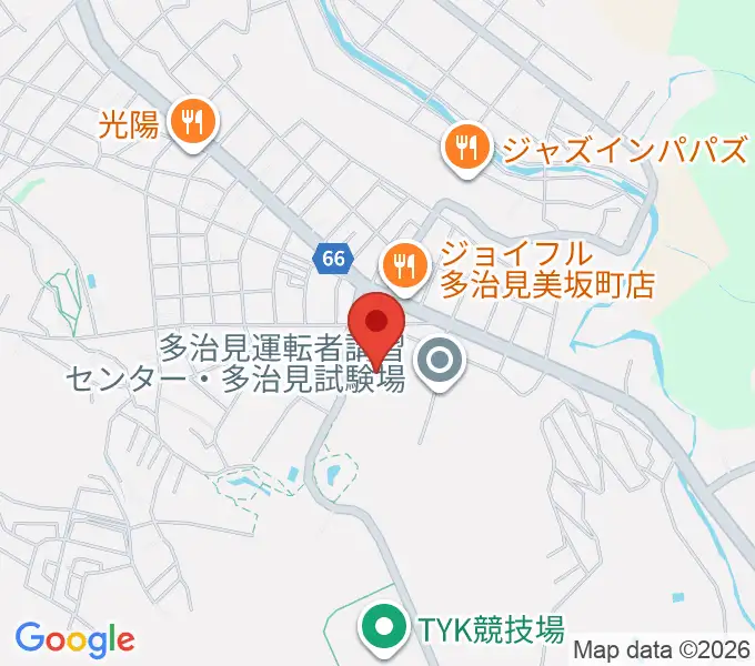 TYK球場の地図
