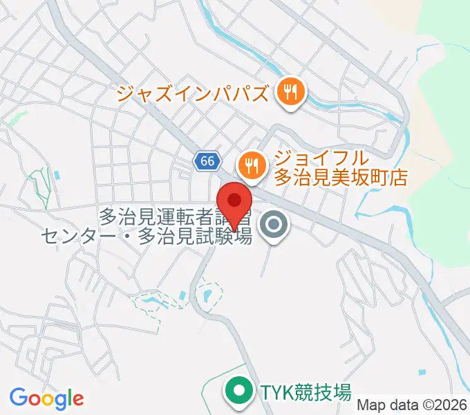 TYK球場の地図