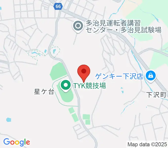 TYKスケートボードバークの地図