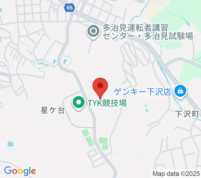 TYKスケートボードバークの地図