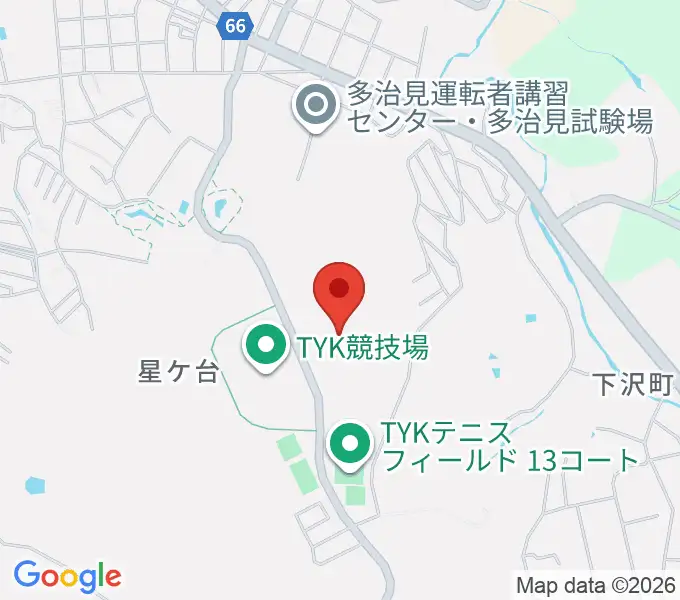 TYKスケートボードバークの地図