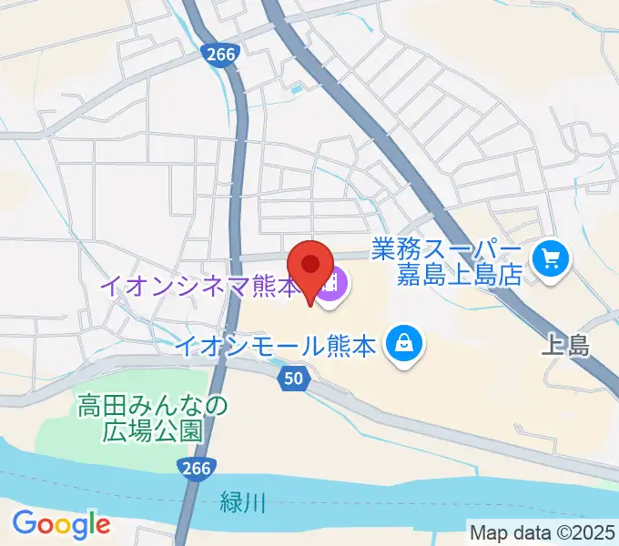 イオンシネマ熊本の地図