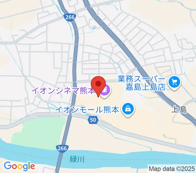 イオンシネマ熊本の地図