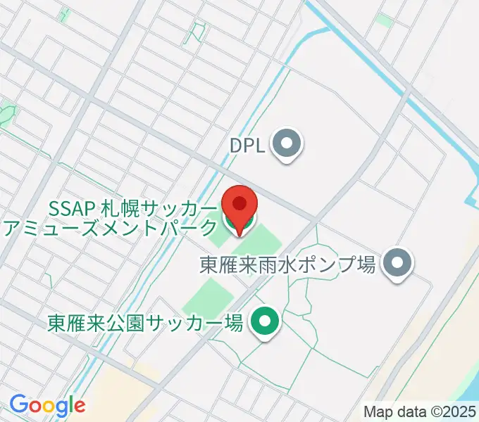 札幌サッカーアミューズメントパークの地図