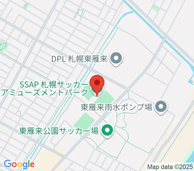 札幌サッカーアミューズメントパークの地図