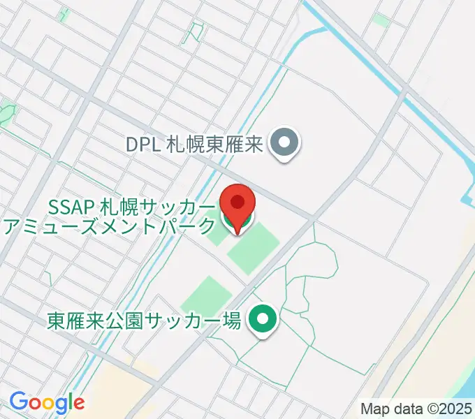 札幌サッカーアミューズメントパークの地図