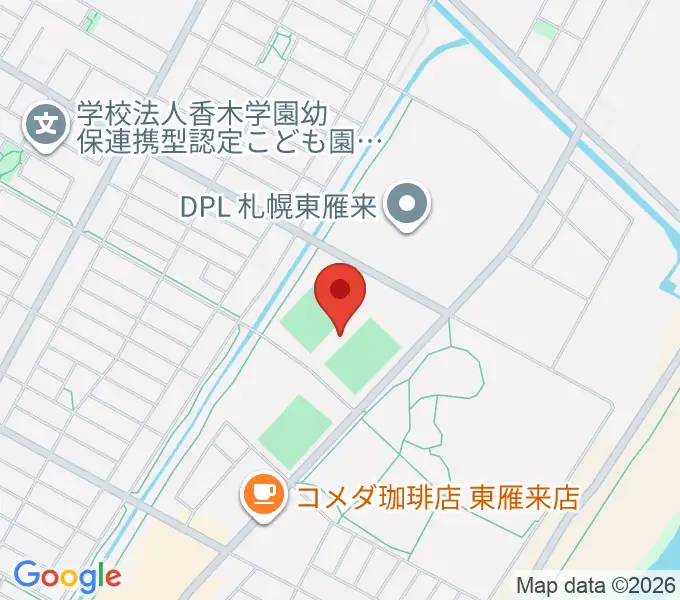 札幌サッカーアミューズメントパークの地図