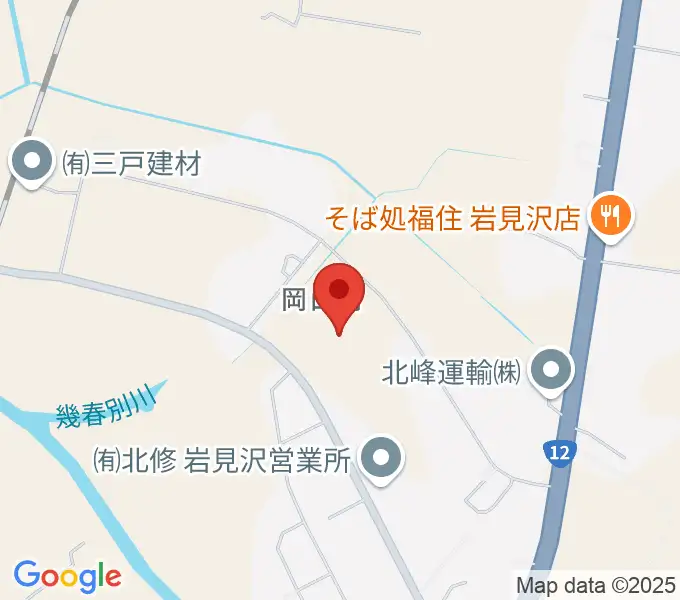 岩見沢市岡山スポーツフィールドの地図