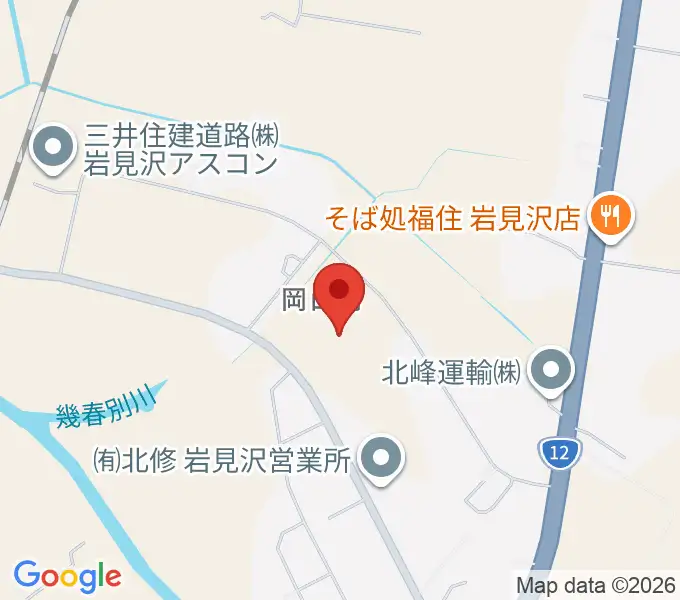 岩見沢市岡山スポーツフィールドの地図