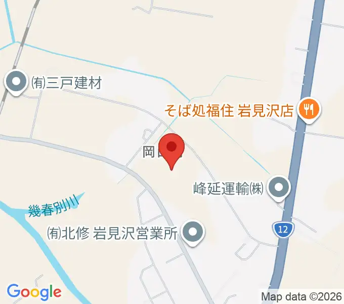 岩見沢市岡山スポーツフィールドの地図