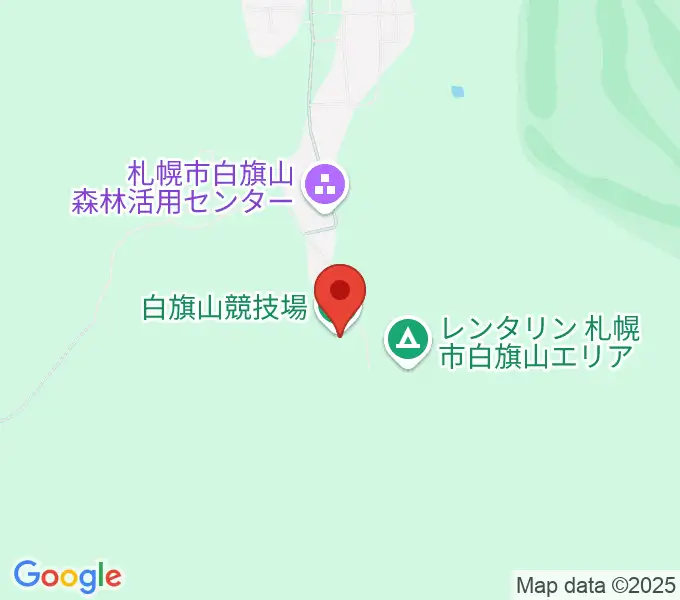 札幌市白旗山競技場の地図