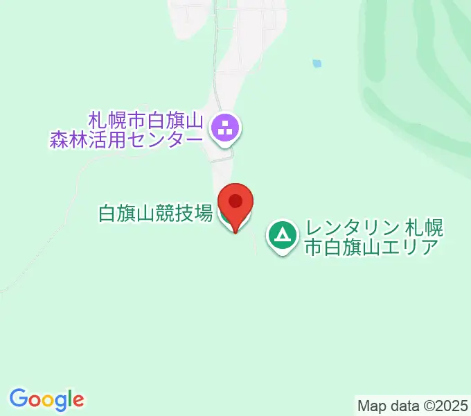 札幌市白旗山競技場の地図