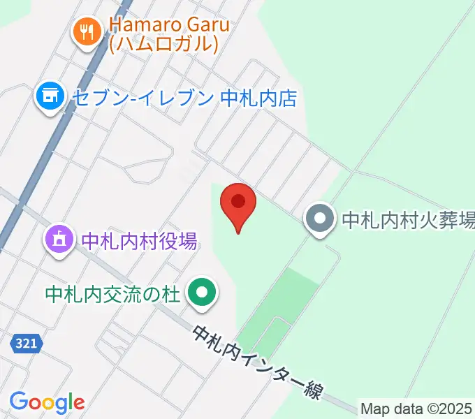 中札内交流の杜サッカー場の地図