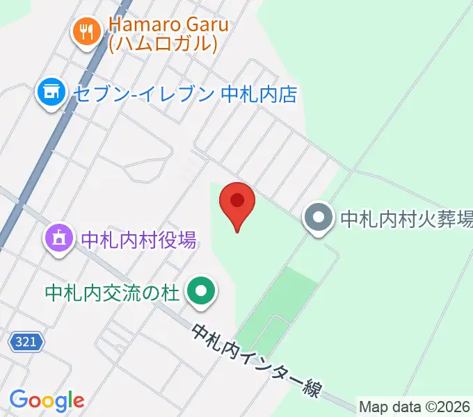 中札内交流の杜サッカー場の地図