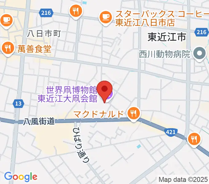 世界凧博物館 東近江大凧会館の地図