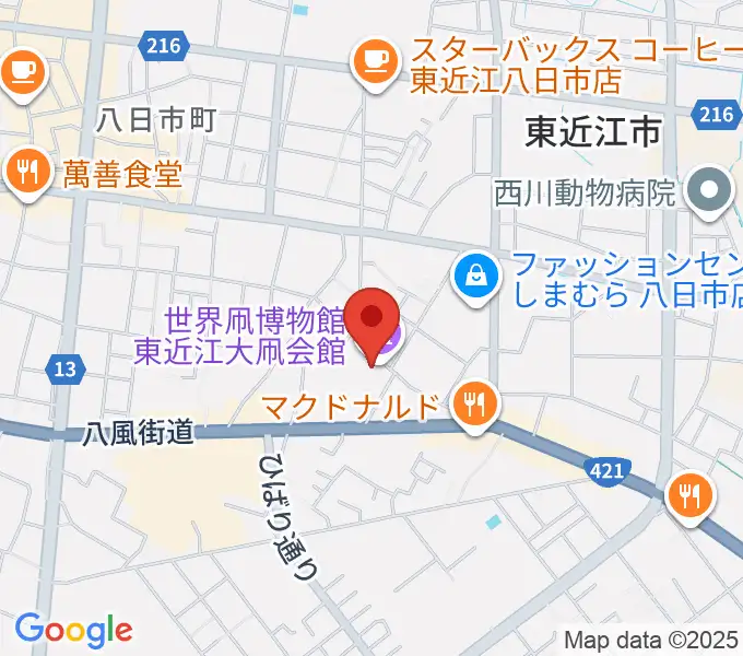世界凧博物館 東近江大凧会館の地図