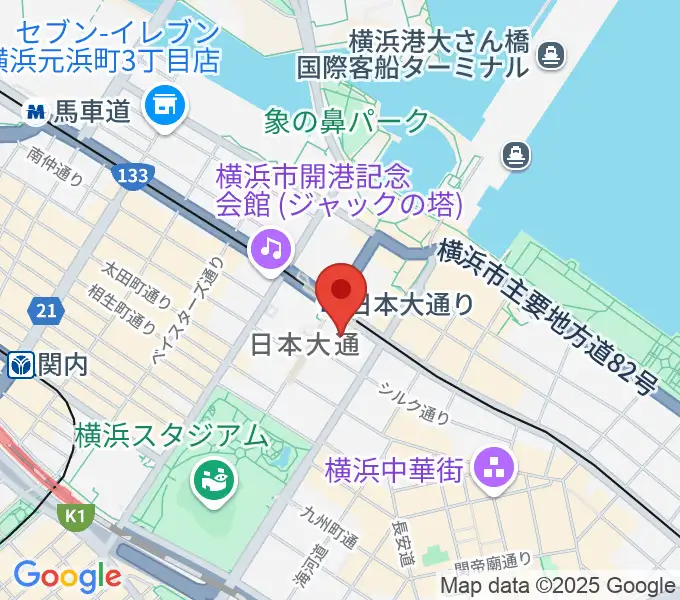 日本新聞博物館の地図