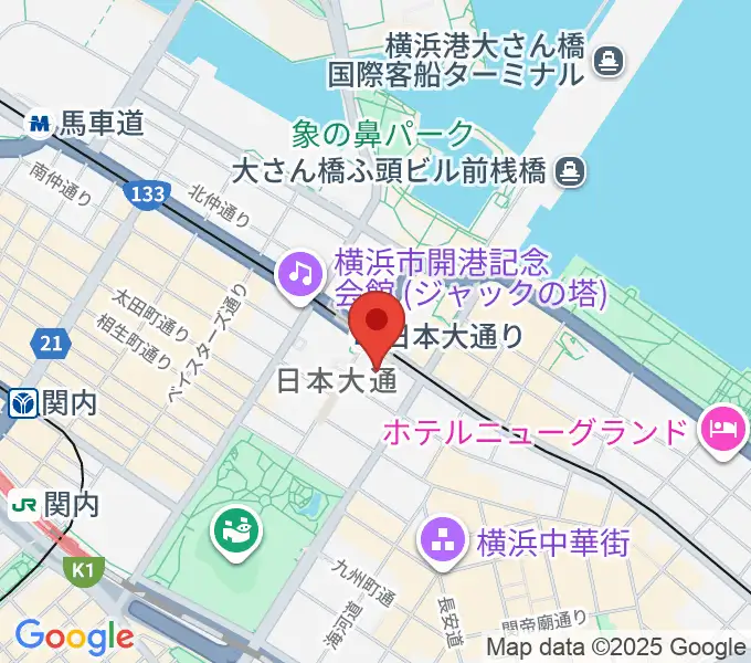 日本新聞博物館の地図