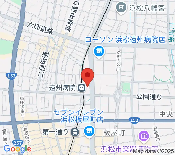 浜松文芸館の地図