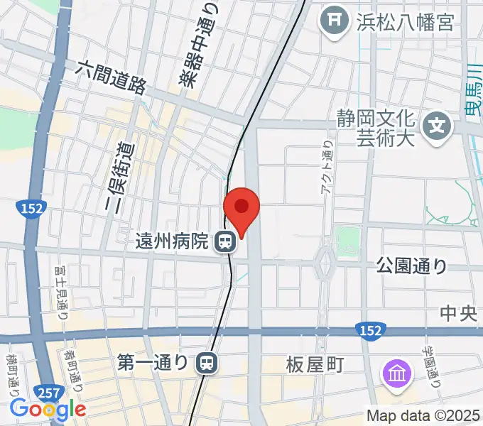 浜松文芸館の地図