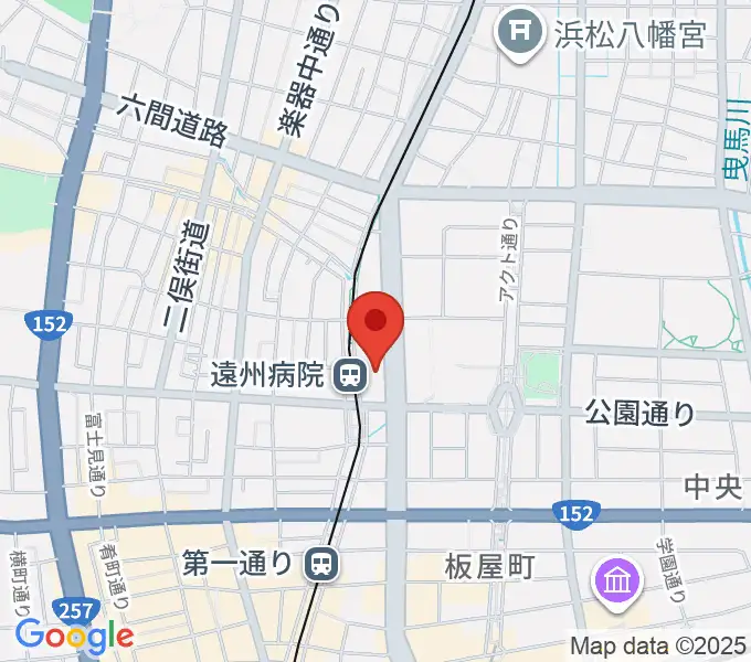 浜松文芸館の地図